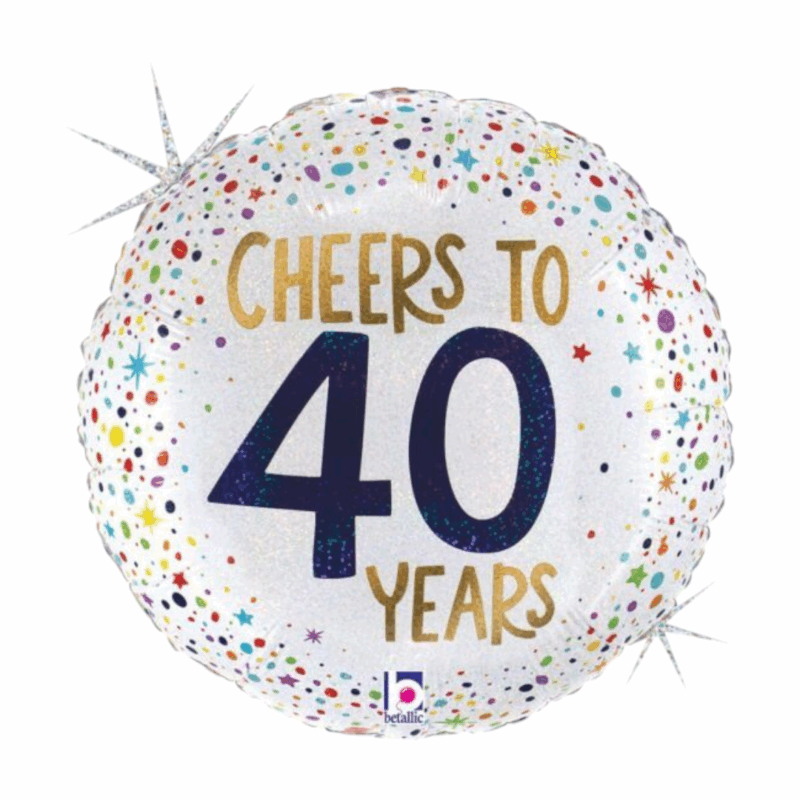 Holographic Ballon Cheers To 40 Years #18