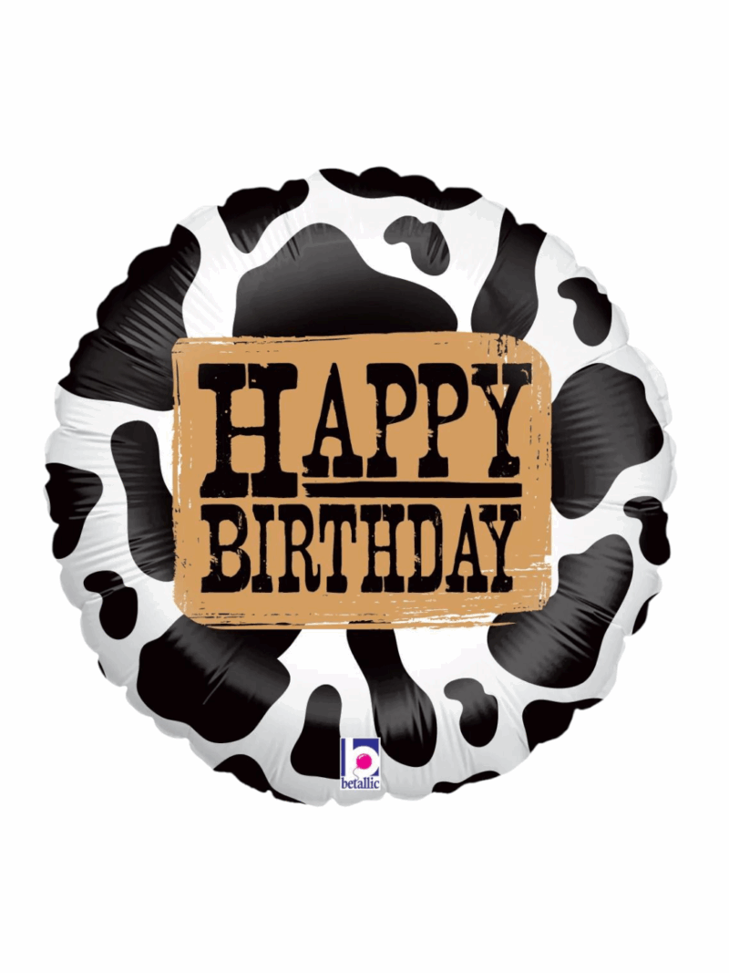 Foil Ballon Cow Standard Happy Birthday #18