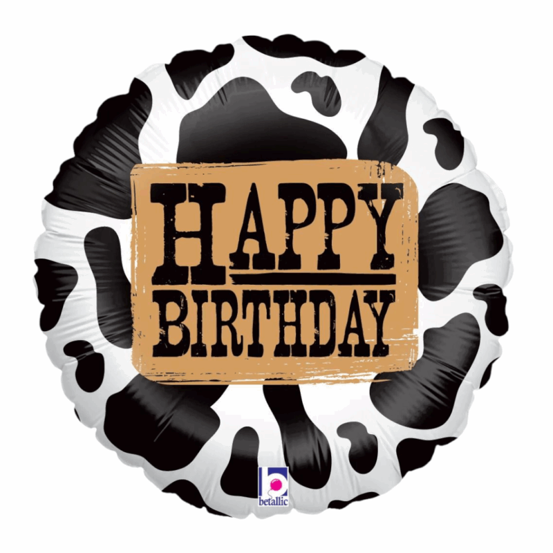 Foil Ballon Cow Standard Happy Birthday #18