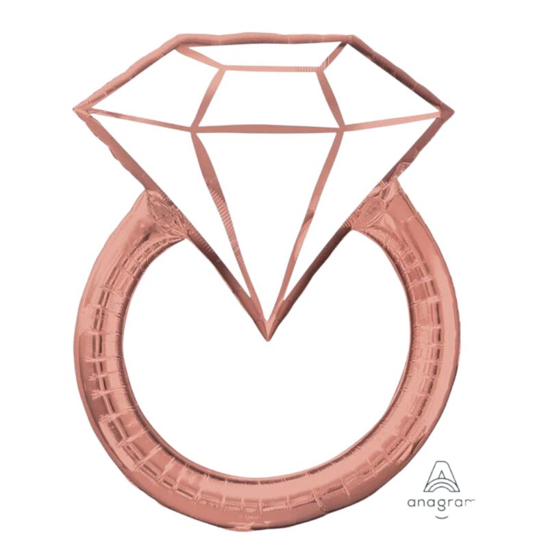 Globo Metálico Anillo Rose Gold #24