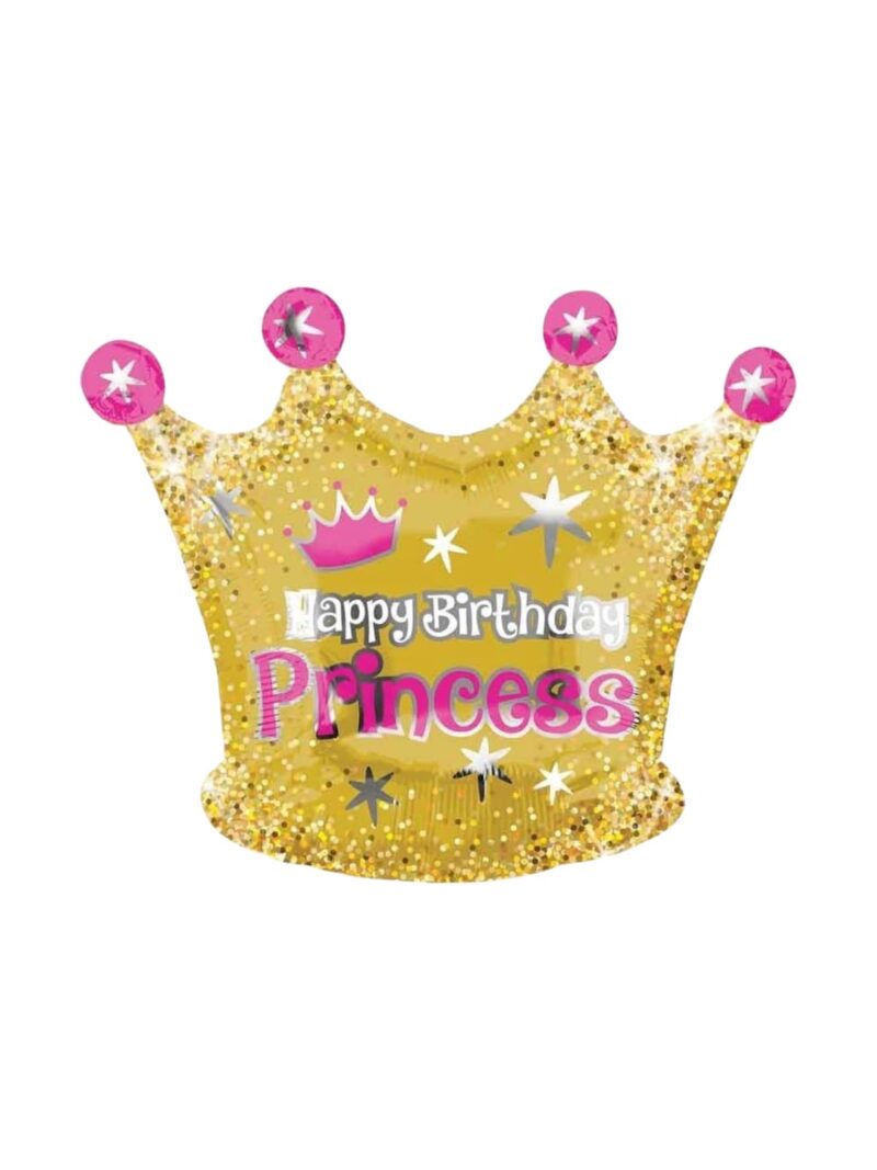 Globo Standard Shape Corona Happy Birthday Princess #20