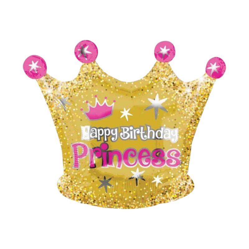 Globo Standard Shape Corona Happy Birthday Princess #20