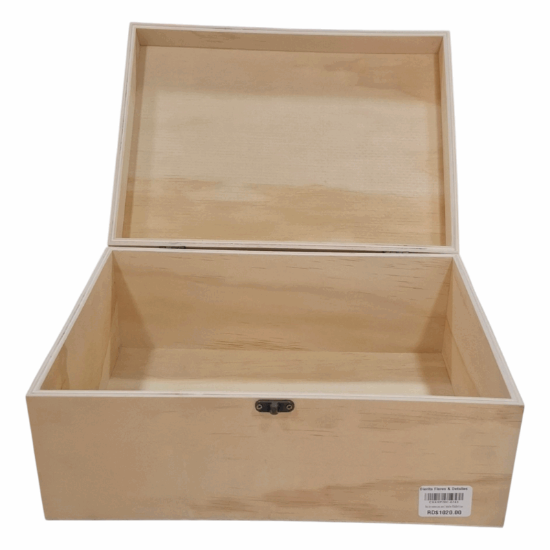 Baúl de Madera Pino para 2 Botellas