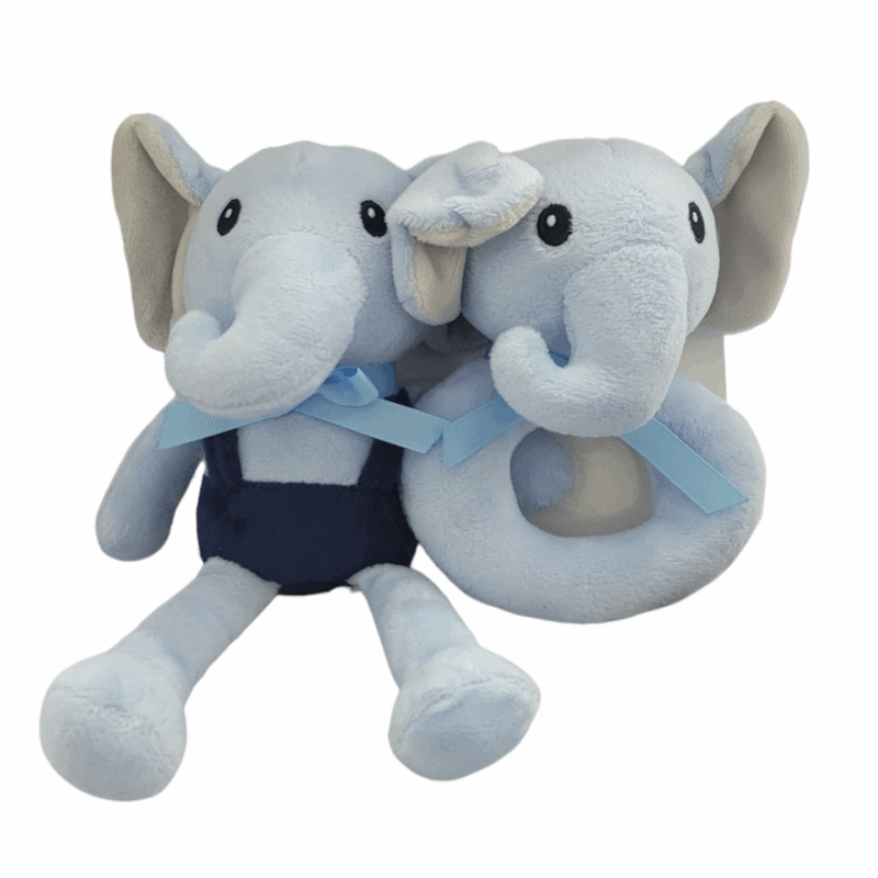 Peluches de Elefantes Color Azul. 8 Pulgadas