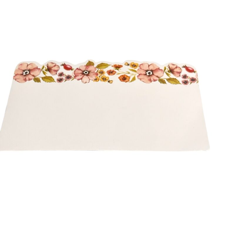 Tarjeta Borde Flores y Hojas TRA03