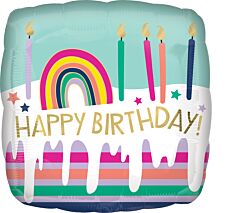 Globo Cuadrado Happy Birthday #17