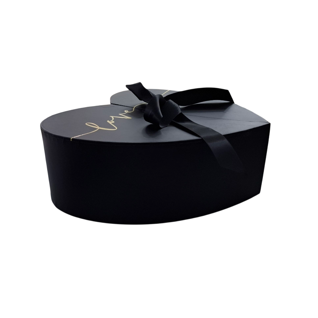 Caja Corazón Broche Negra