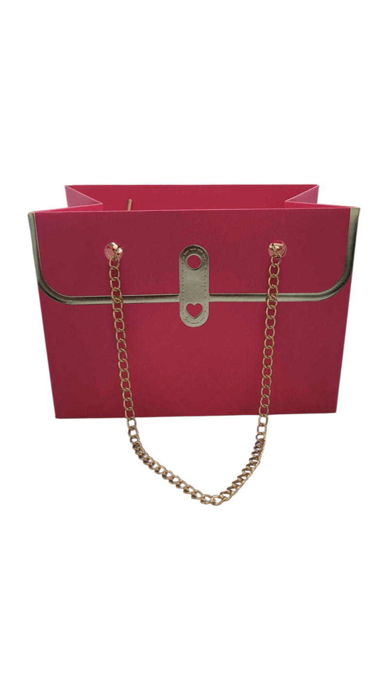 Caja Forma Cartera con Cadena Gold