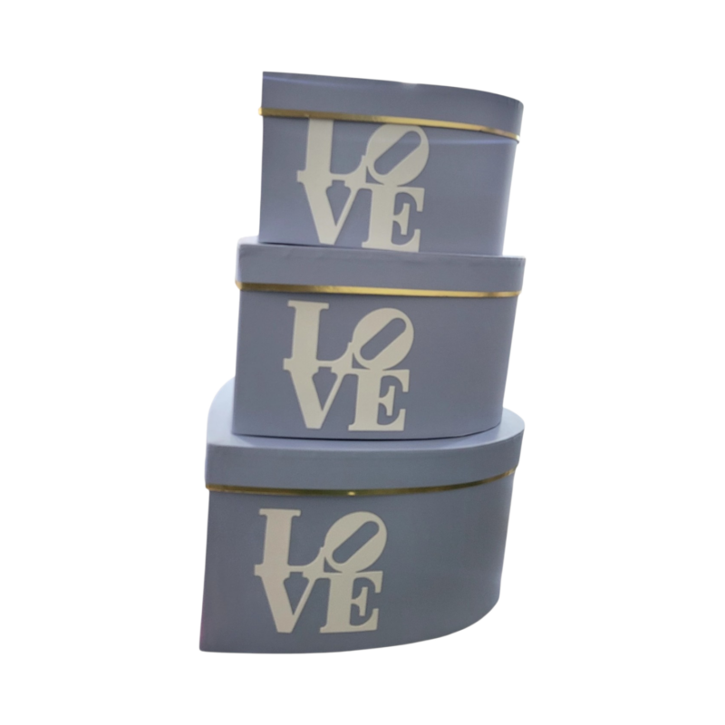 Caja Forma Corazón Azul Love