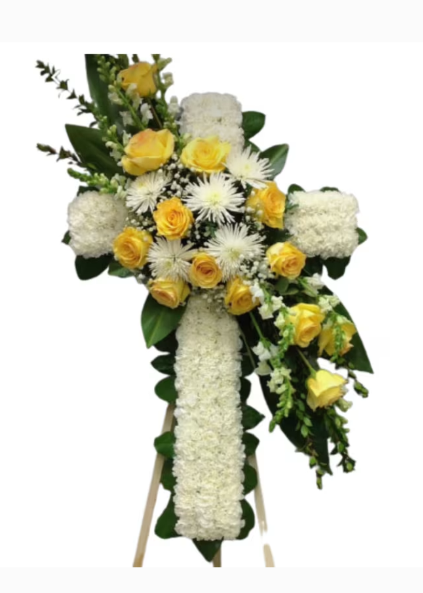 Corona Cruz con Claveles y Rosas 5610