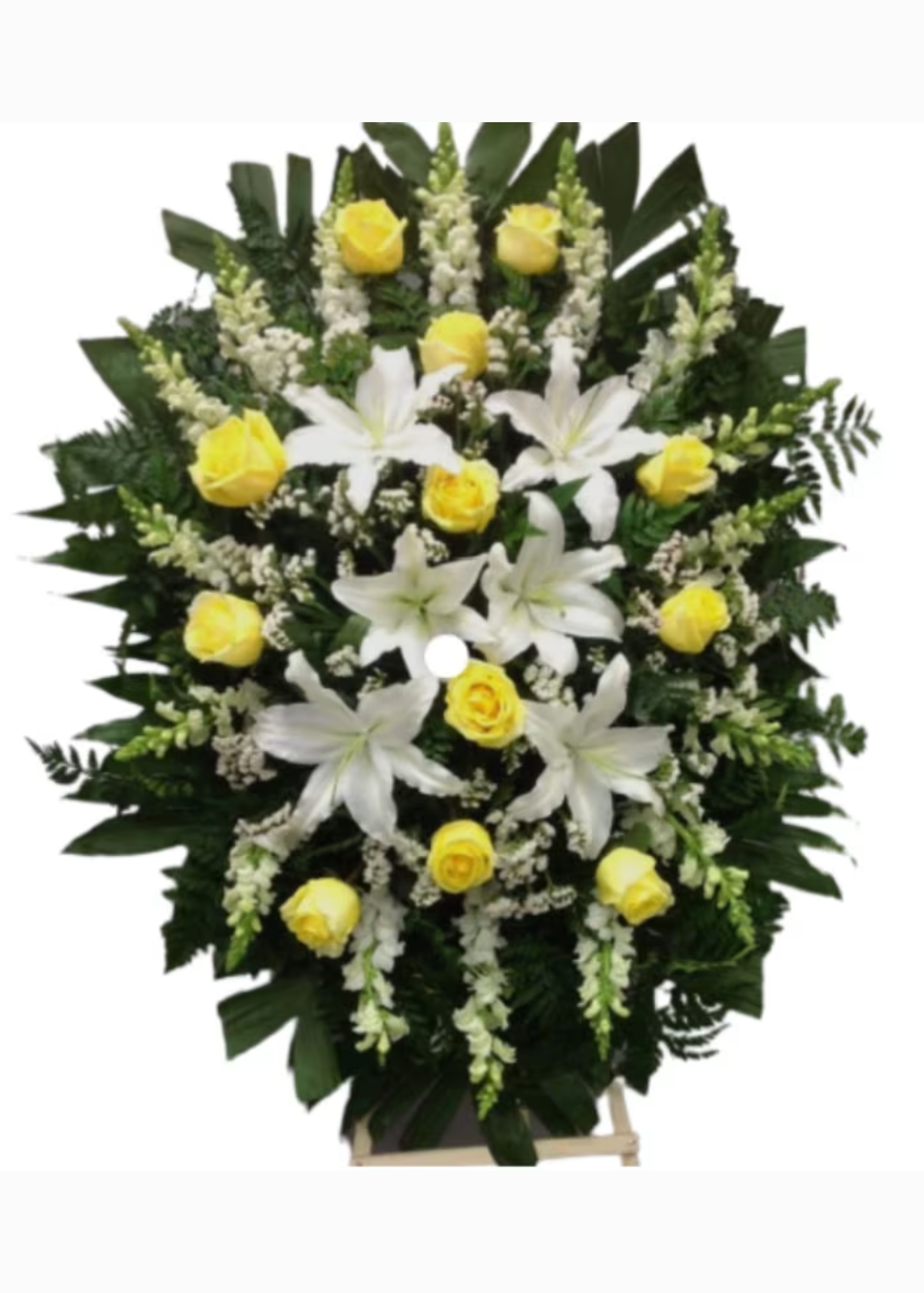 Corona Fúnebre de Rosas y Lirios 5622