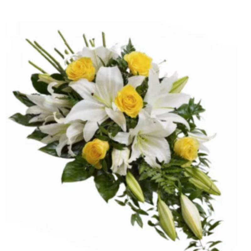 Ramo Fúnebre Lirios y Rosas 5623