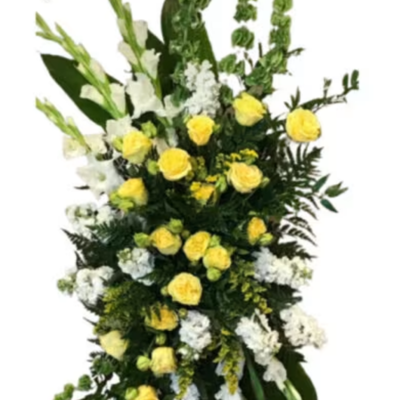 Ramo Fúnebre con Rosas, Lirios y Gladiolos 5618