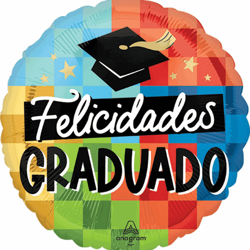 Globo Standard Felicidades Graduado 17 Pulgadas