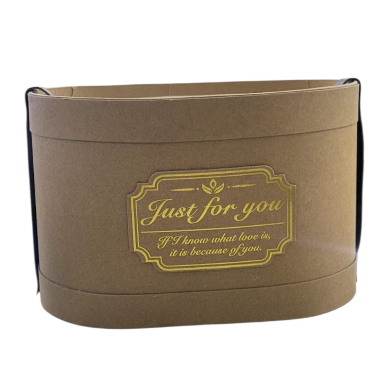Caja Forma Canasta Con Agarradera Kraft Just For You