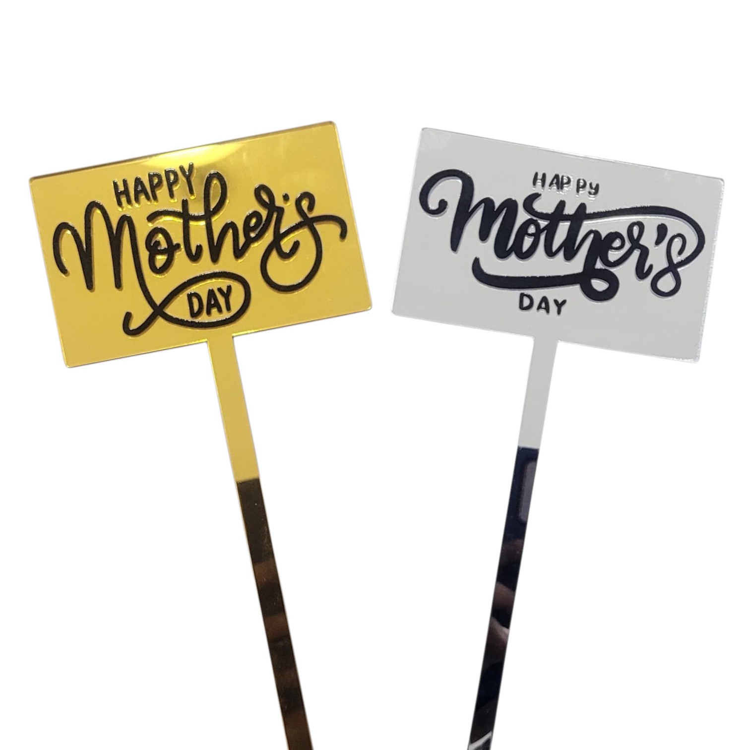 Topper Acrílico Rectangular Happy Mothers Day
