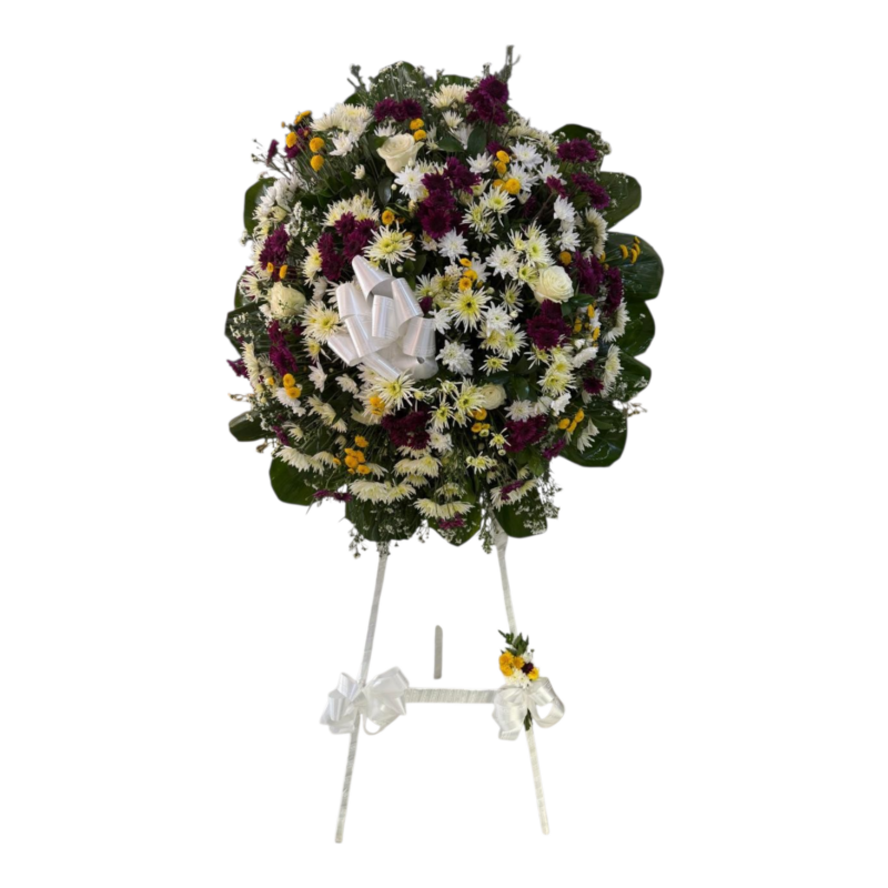 Corona Fúnebre Pompones 6135