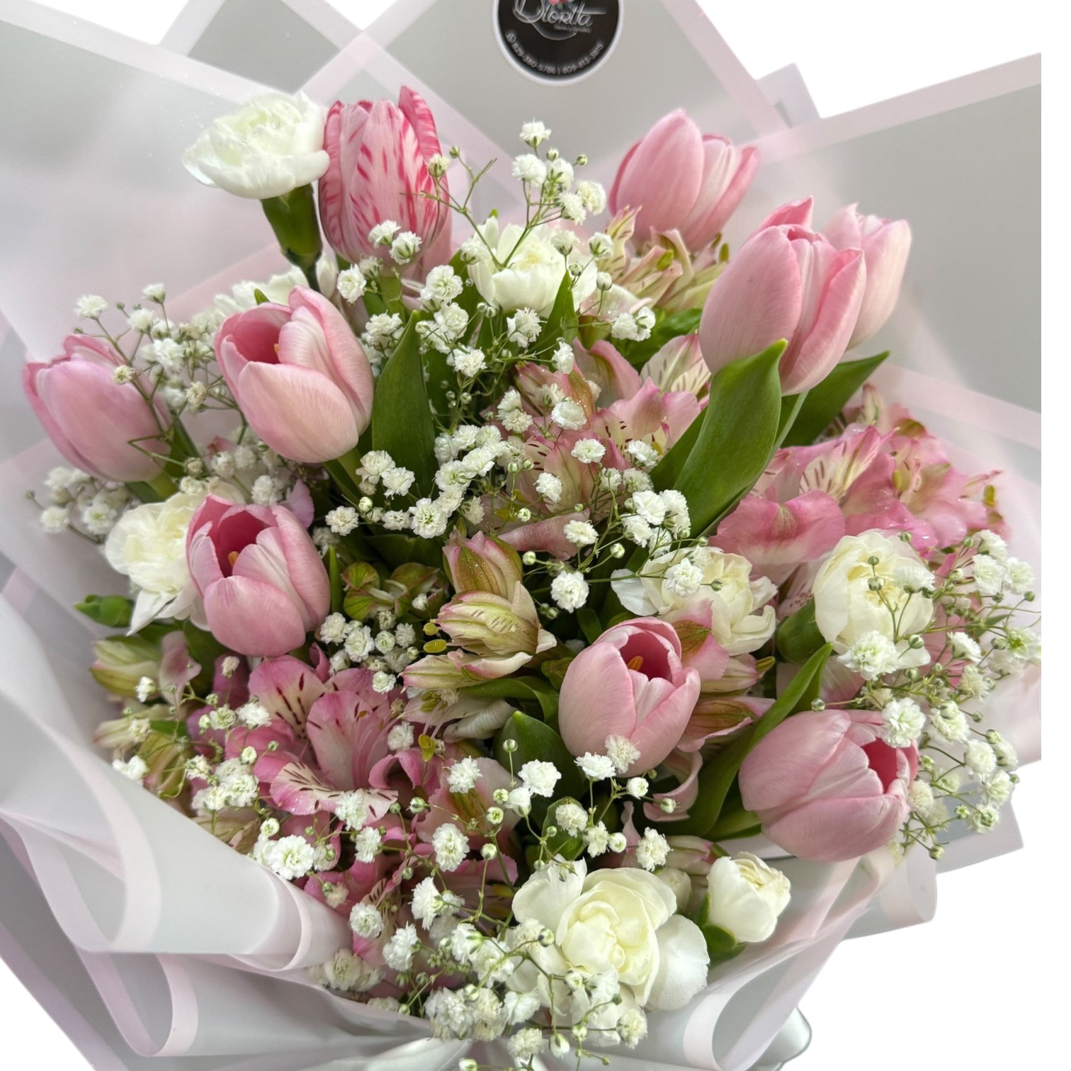 Bouquet Cloudy Tulipán